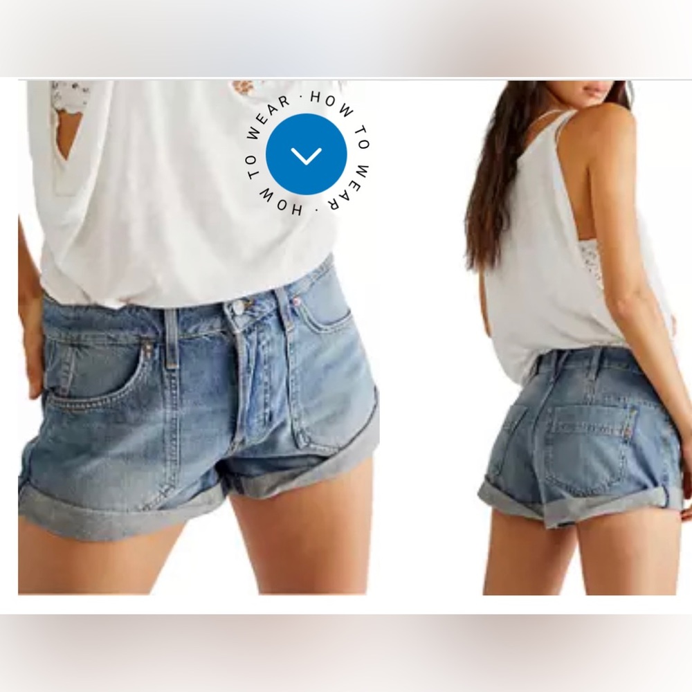 Free People We The Free beginners luck, low rise, slouch shorts